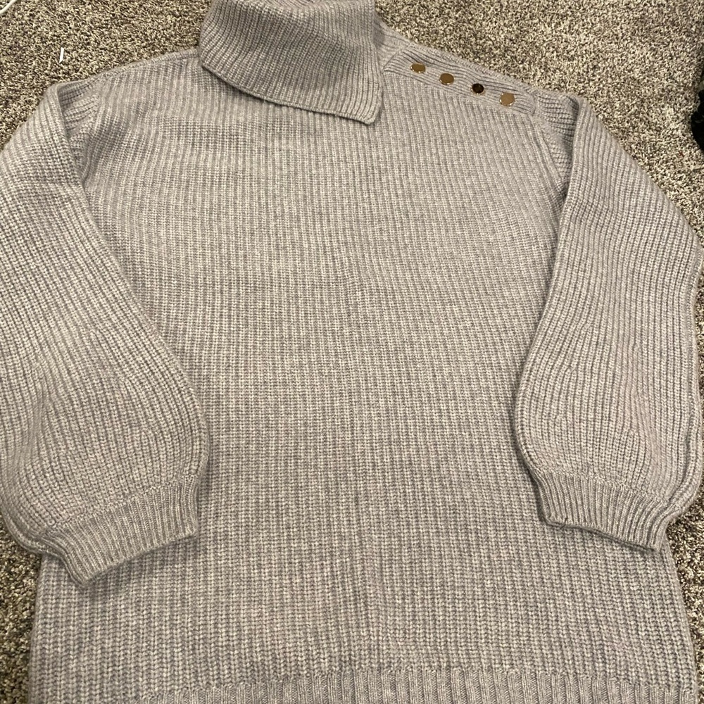 Generation Love Light Gray Turtleneck Sweater